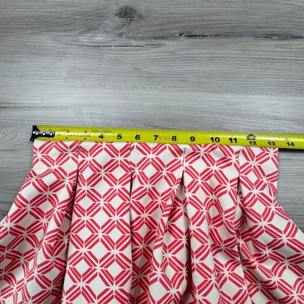 Pleated Pink Geometric Circle Skirt - Picture 5 of 14